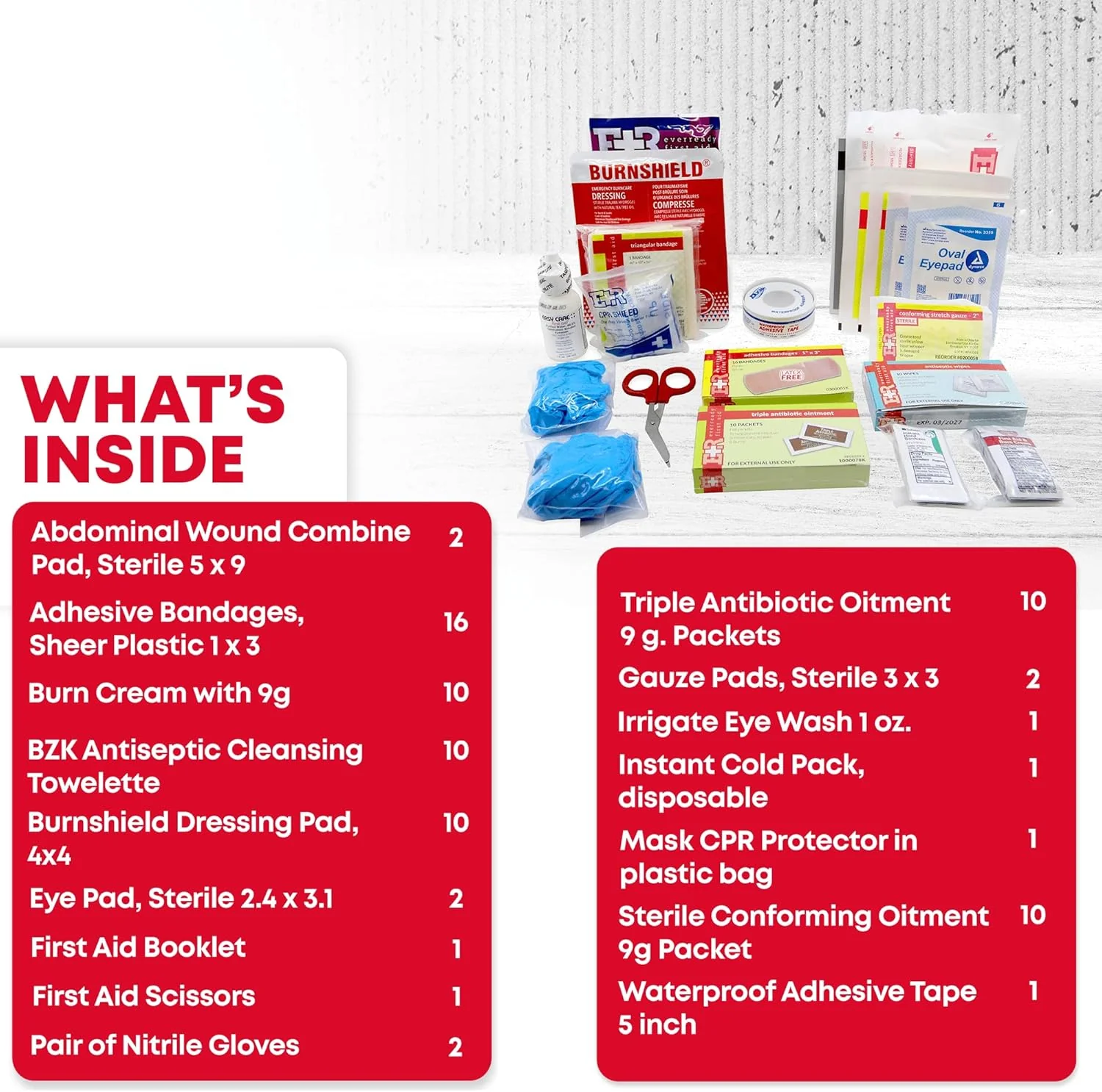 10 Person First Aid Kit –  Type III, ANSI A, OSHA Compliant - Image 5