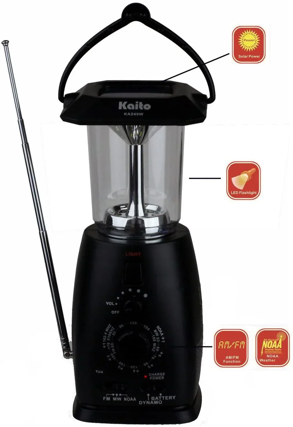 Kaito KA249W Crank Lantern & NOAA Weather Radio - Image 4